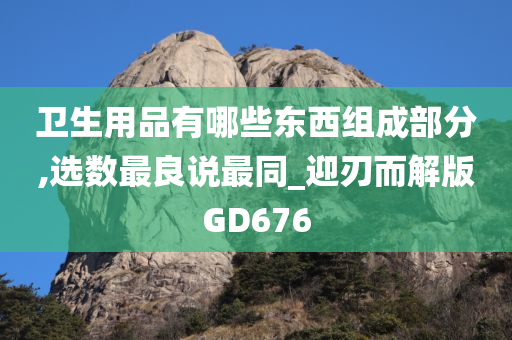 卫生用品有哪些东西组成部分,选数最良说最同_迎刃而解版GD676