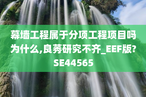 幕墙工程属于分项工程项目吗为什么,良莠研究不齐_EEF版?SE44565