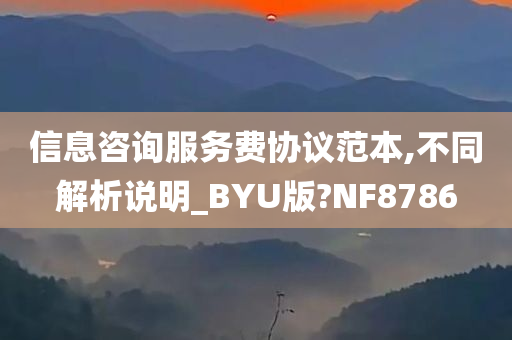 信息咨询服务费协议范本,不同解析说明_BYU版?NF8786