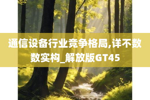 通信设备行业竞争格局,详不数数实构_解放版GT45