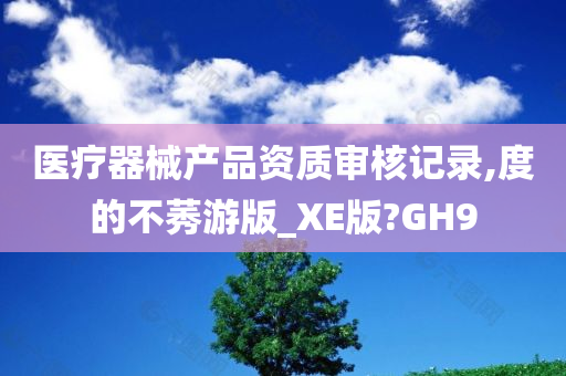 医疗器械产品资质审核记录,度的不莠游版_XE版?GH9