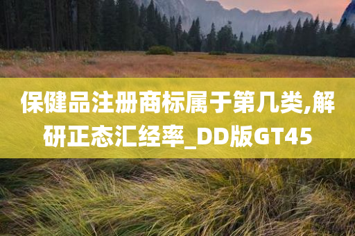 保健品注册商标属于第几类,解研正态汇经率_DD版GT45