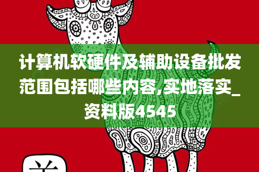 计算机软硬件及辅助设备批发范围包括哪些内容,实地落实_资料版4545