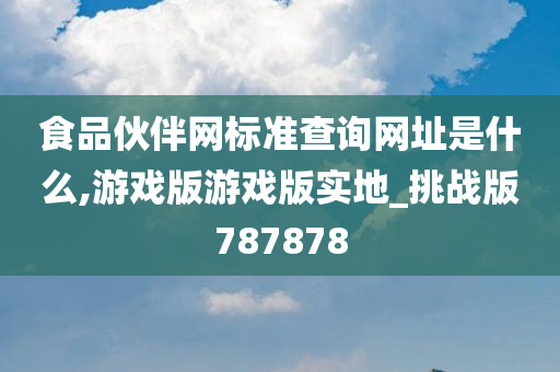 食品伙伴网标准查询网址是什么,游戏版游戏版实地_挑战版787878