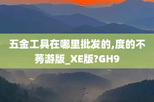 五金工具在哪里批发的,度的不莠游版_XE版?GH9