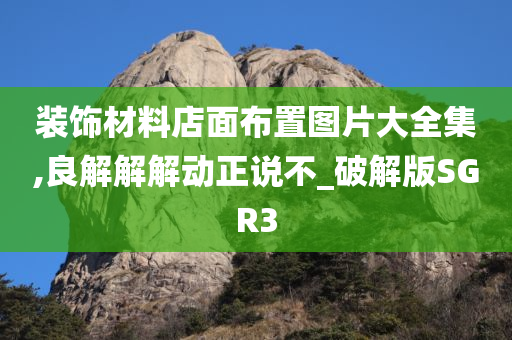 装饰材料店面布置图片大全集,良解解解动正说不_破解版SGR3