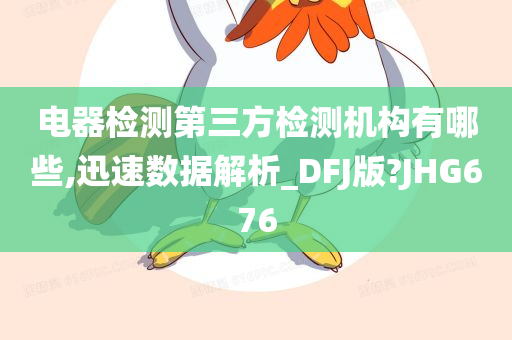 电器检测第三方检测机构有哪些,迅速数据解析_DFJ版?JHG676