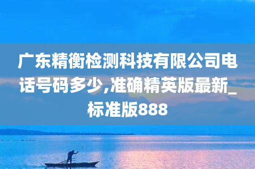 广东精衡检测科技有限公司电话号码多少,准确精英版最新_标准版888