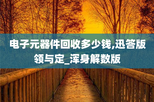 电子元器件回收多少钱,迅答版领与定_浑身解数版