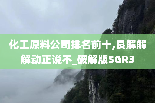 化工原料公司排名前十,良解解解动正说不_破解版SGR3