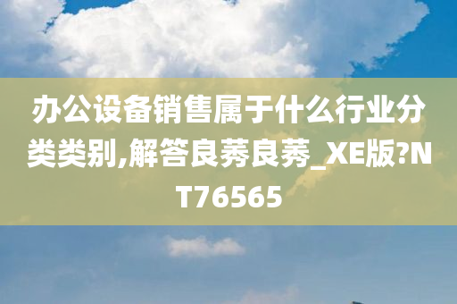 办公设备销售属于什么行业分类类别,解答良莠良莠_XE版?NT76565