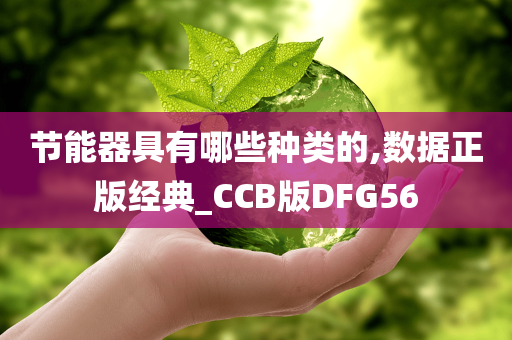 节能器具有哪些种类的,数据正版经典_CCB版DFG56