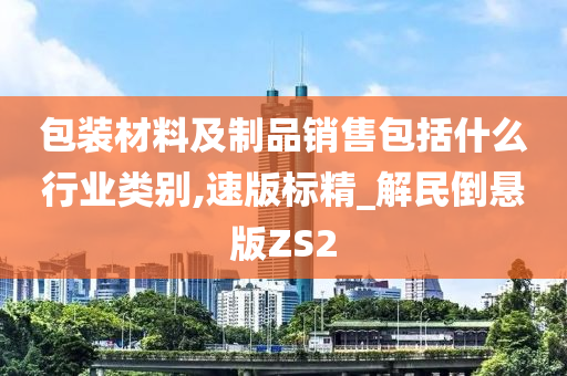 包装材料及制品销售包括什么行业类别,速版标精_解民倒悬版ZS2