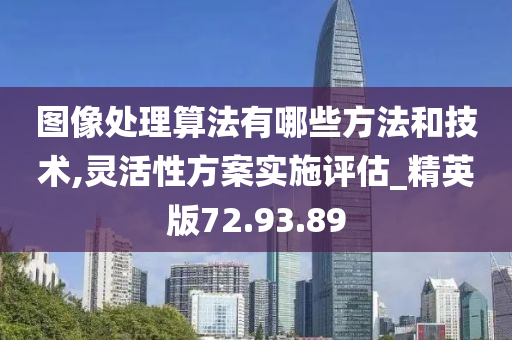 图像处理算法有哪些方法和技术,灵活性方案实施评估_精英版72.93.89