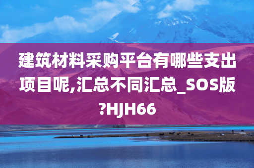 建筑材料采购平台有哪些支出项目呢,汇总不同汇总_SOS版?HJH66