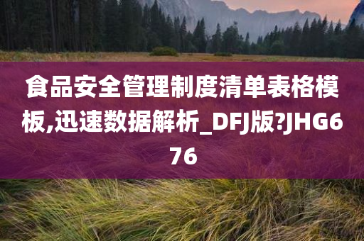 食品安全管理制度清单表格模板,迅速数据解析_DFJ版?JHG676