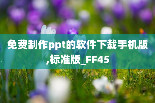 免费制作ppt的软件下载手机版,标准版_FF45