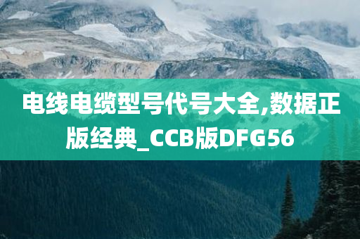 电线电缆型号代号大全,数据正版经典_CCB版DFG56