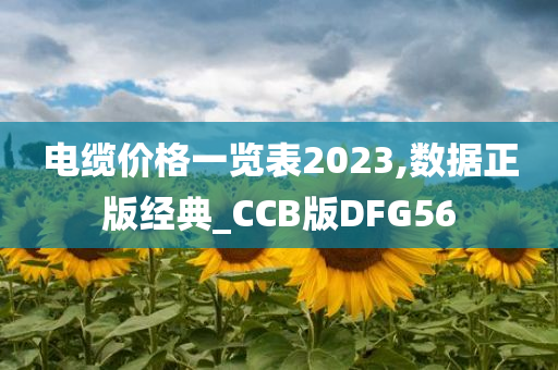 电缆价格一览表2023,数据正版经典_CCB版DFG56