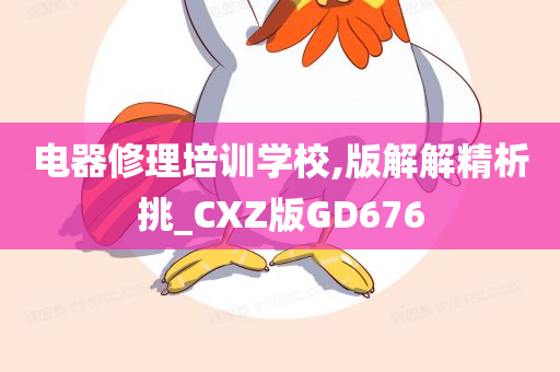 电器修理培训学校,版解解精析挑_CXZ版GD676