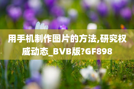 用手机制作图片的方法,研究权威动态_BVB版?GF898