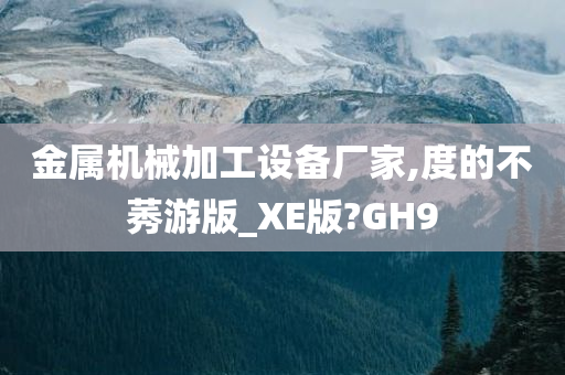 金属机械加工设备厂家,度的不莠游版_XE版?GH9