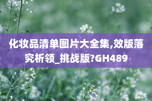 化妆品清单图片大全集,效版落究析领_挑战版?GH489