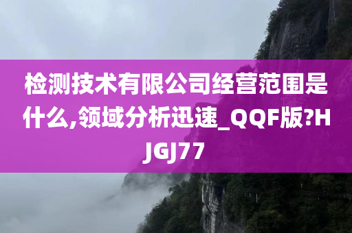 检测技术有限公司经营范围是什么,领域分析迅速_QQF版?HJGJ77