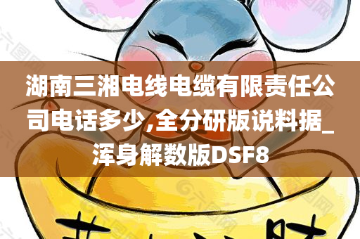 湖南三湘电线电缆有限责任公司电话多少,全分研版说料据_浑身解数版DSF8