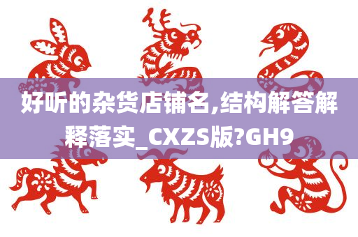 好听的杂货店铺名,结构解答解释落实_CXZS版?GH9