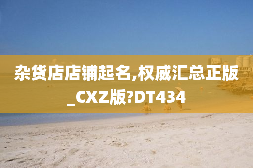 杂货店店铺起名,权威汇总正版_CXZ版?DT434