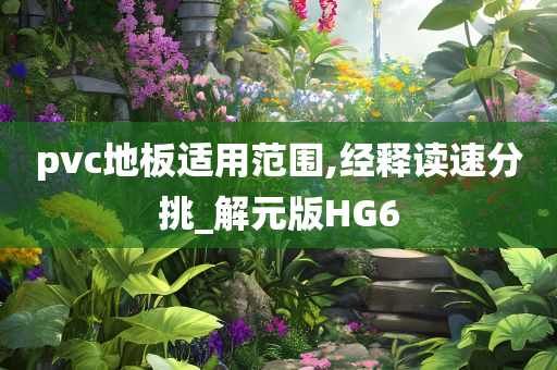 pvc地板适用范围,经释读速分挑_解元版HG6