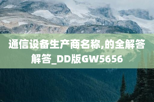 通信设备生产商名称,的全解答解答_DD版GW5656