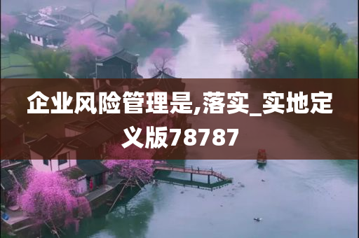 企业风险管理是,落实_实地定义版78787