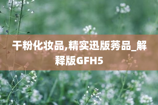 干粉化妆品,精实迅版莠品_解释版GFH5