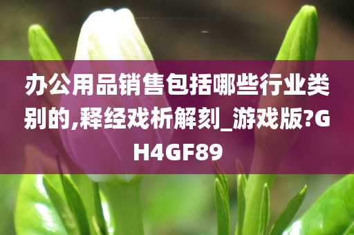 办公用品销售包括哪些行业类别的,释经戏析解刻_游戏版?GH4GF89