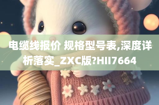 电缆线报价 规格型号表,深度详析落实_ZXC版?HII7664