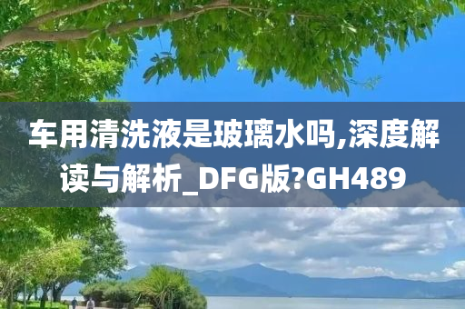 车用清洗液是玻璃水吗,深度解读与解析_DFG版?GH489