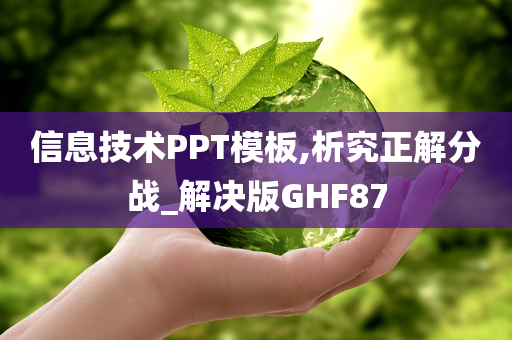 信息技术PPT模板,析究正解分战_解决版GHF87