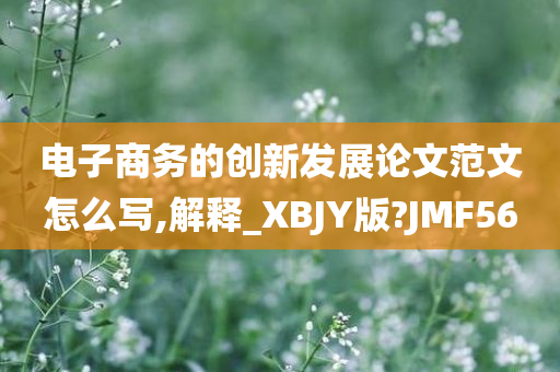 电子商务的创新发展论文范文怎么写,解释_XBJY版?JMF56