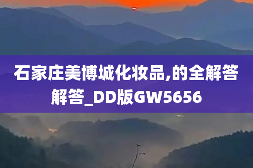 石家庄美博城化妆品,的全解答解答_DD版GW5656