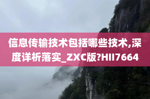 信息传输技术包括哪些技术,深度详析落实_ZXC版?HII7664