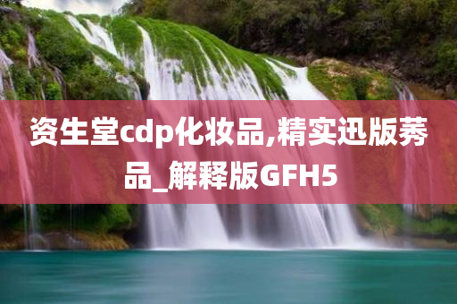 资生堂cdp化妆品,精实迅版莠品_解释版GFH5