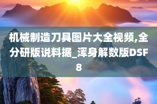 机械制造刀具图片大全视频,全分研版说料据_浑身解数版DSF8