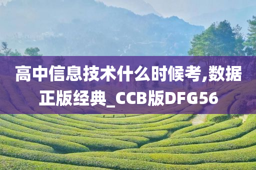 高中信息技术什么时候考,数据正版经典_CCB版DFG56