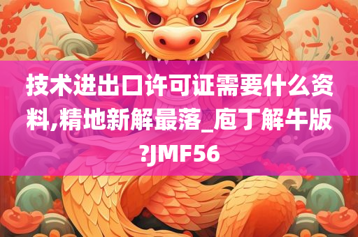 技术进出口许可证需要什么资料,精地新解最落_庖丁解牛版?JMF56