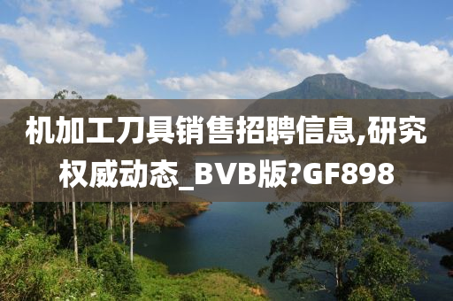 机加工刀具销售招聘信息,研究权威动态_BVB版?GF898