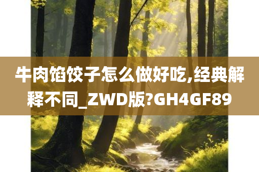 牛肉馅饺子怎么做好吃,经典解释不同_ZWD版?GH4GF89