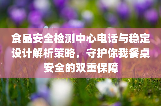 食品安全检测中心电话与稳定设计解析策略，守护你我餐桌安全的双重保障