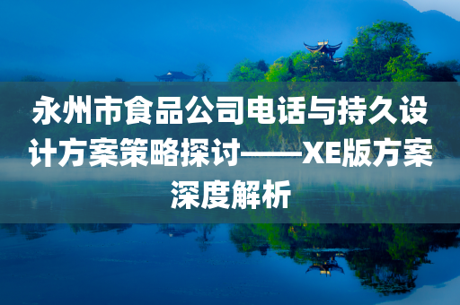 永州市食品公司电话与持久设计方案策略探讨——XE版方案深度解析